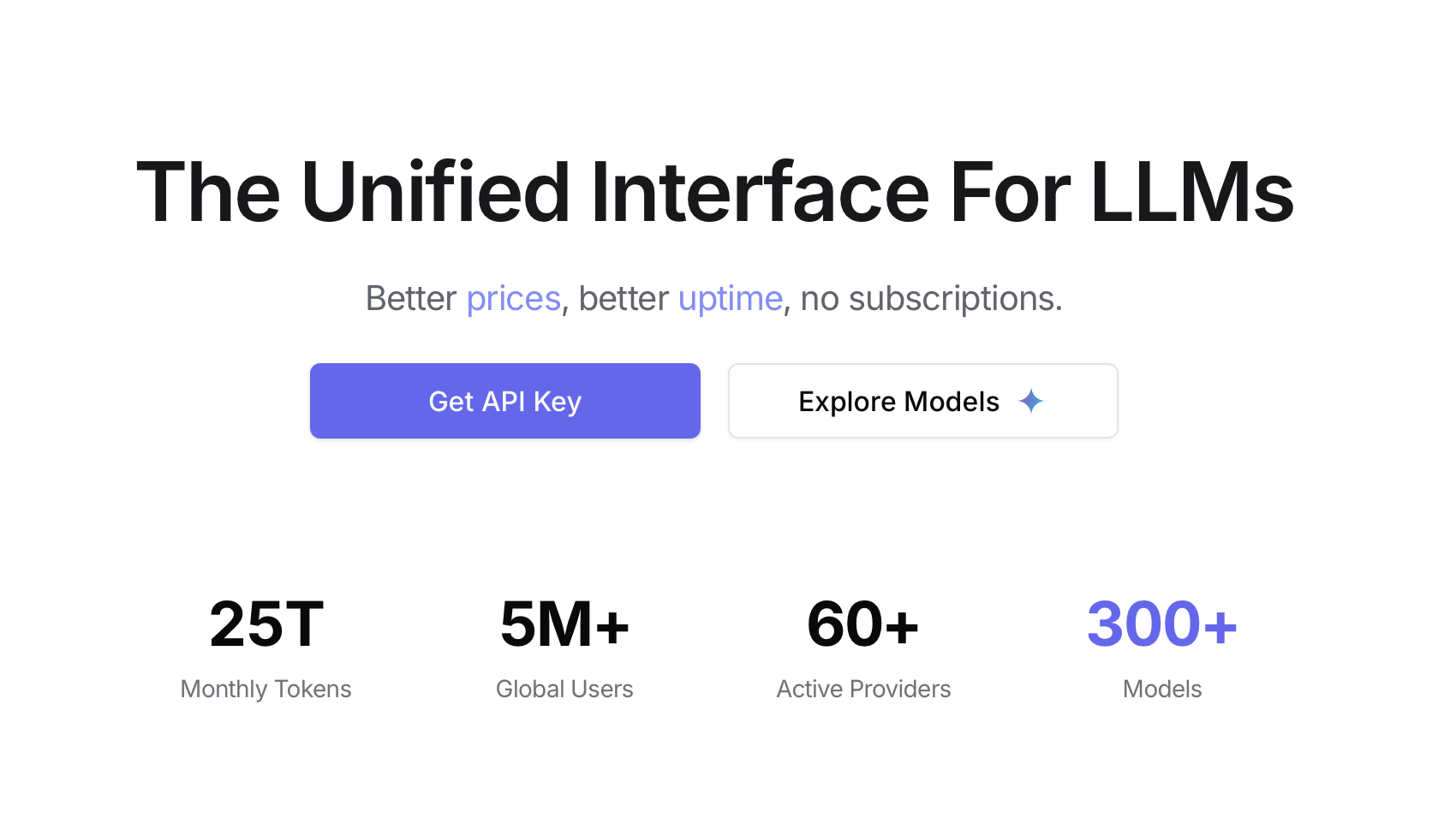OpenRouter homepage showing Get API Key button